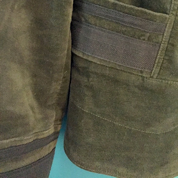 Zara Moss/Olive Green Velvet Cropped Jacket - Picture 6 of 11